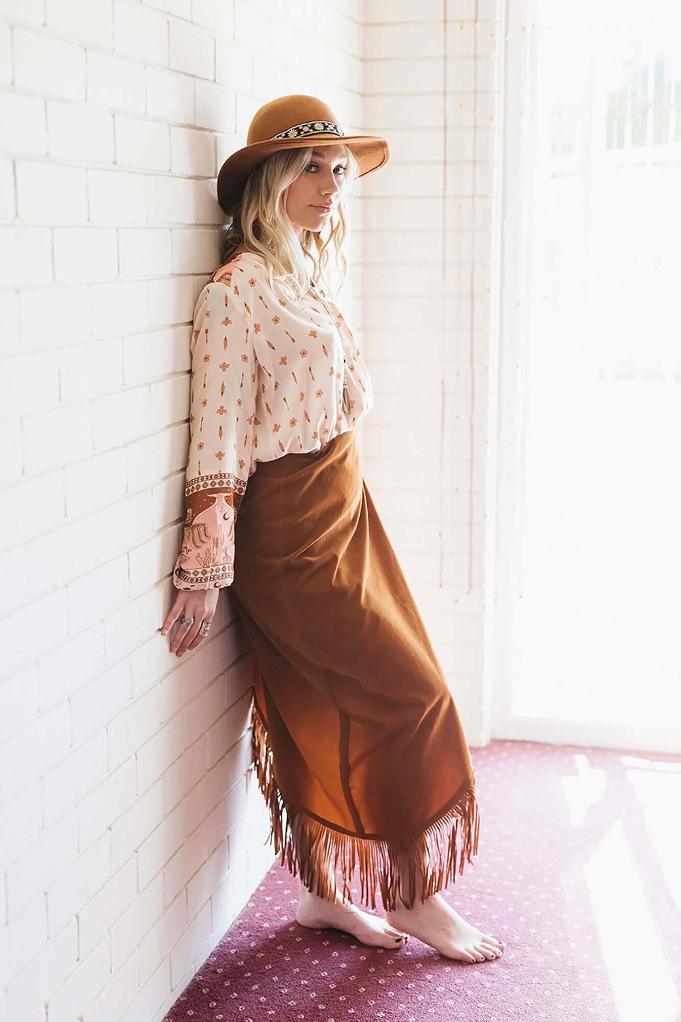 Fringe hotsell waist skirt